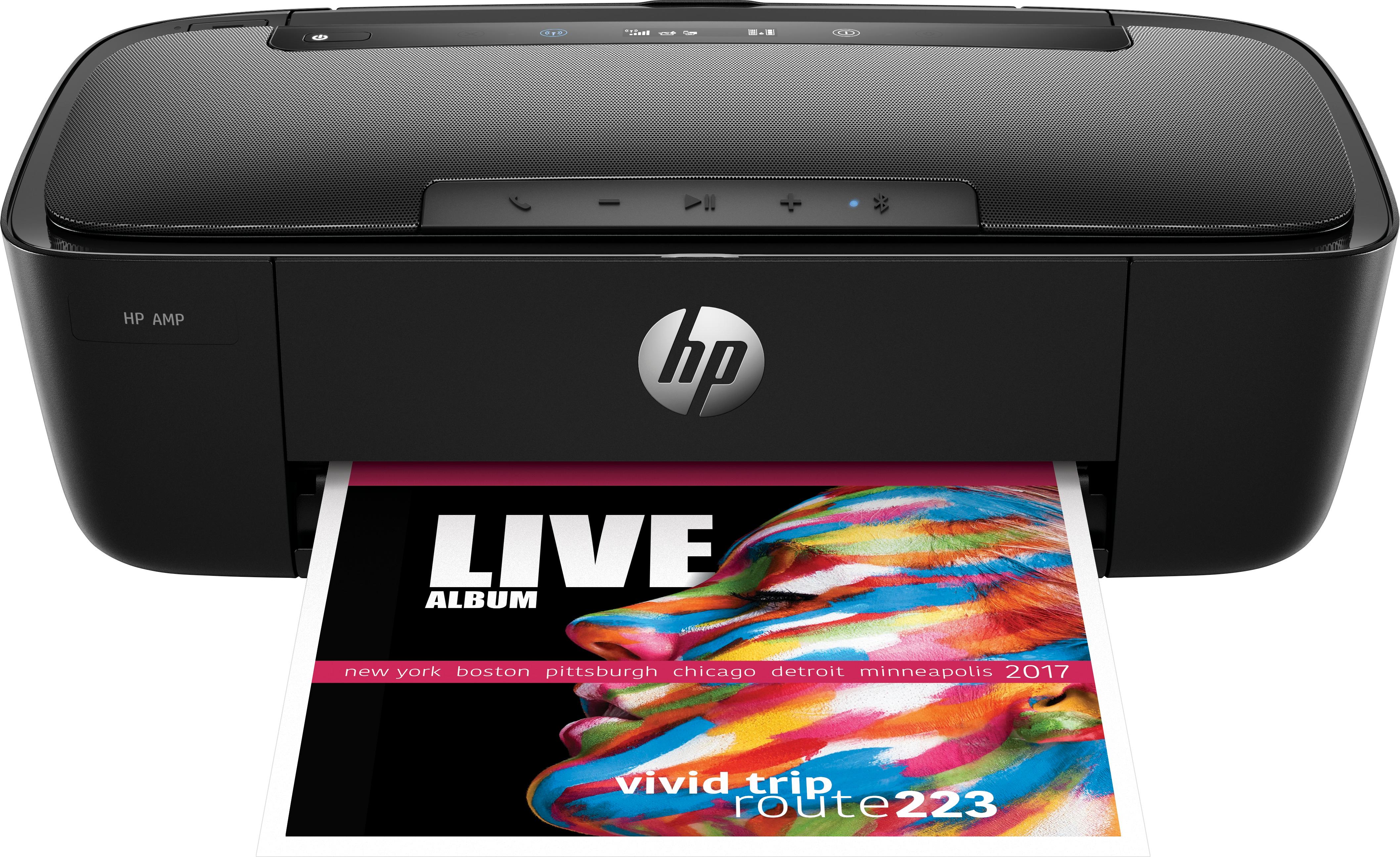 læder regulere Adgang HP AMP 100 Wireless Instant Ink Ready Printer with Bluetooth Speaker Black  T8X39A#1H5 - Best Buy