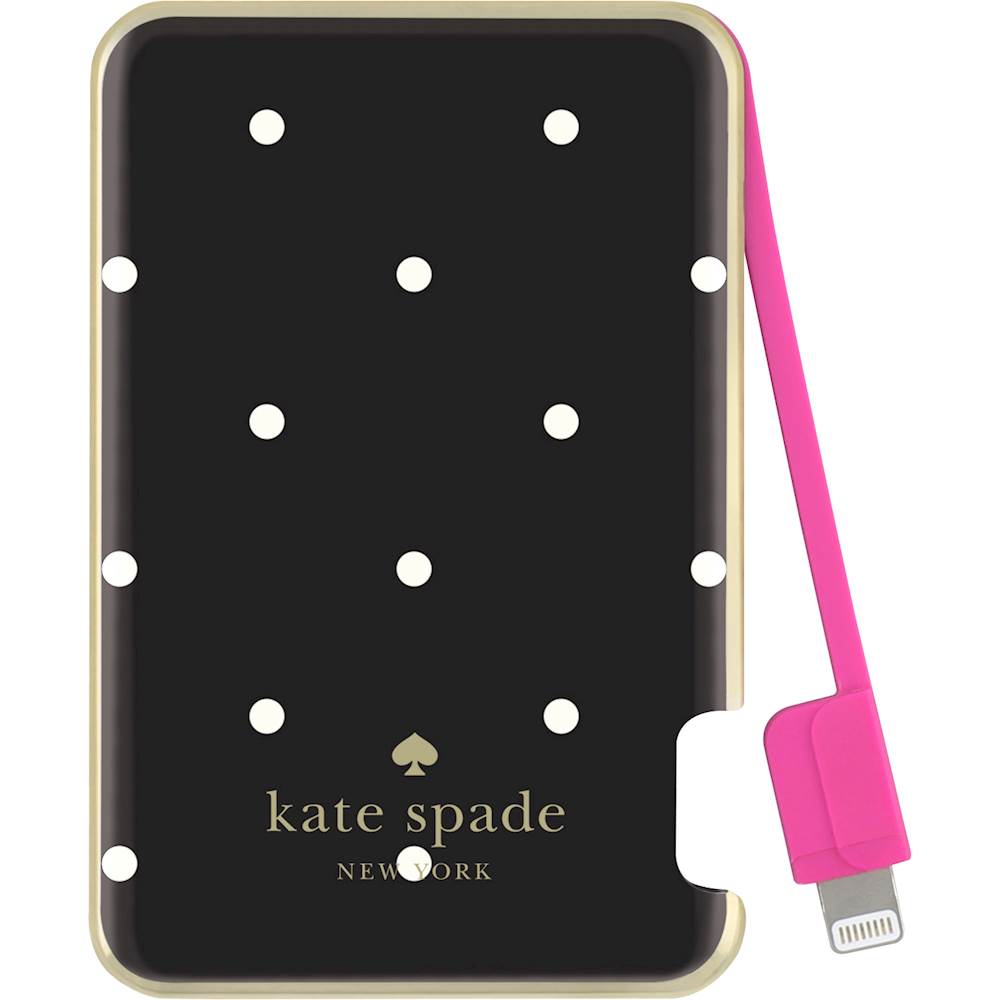 Best Buy: kate spade new york 1,500 mAh Portable Charger for Most  Lightning-Enabled Devices Larrabee Dot Black/Cream KSPW-208-LDBC
