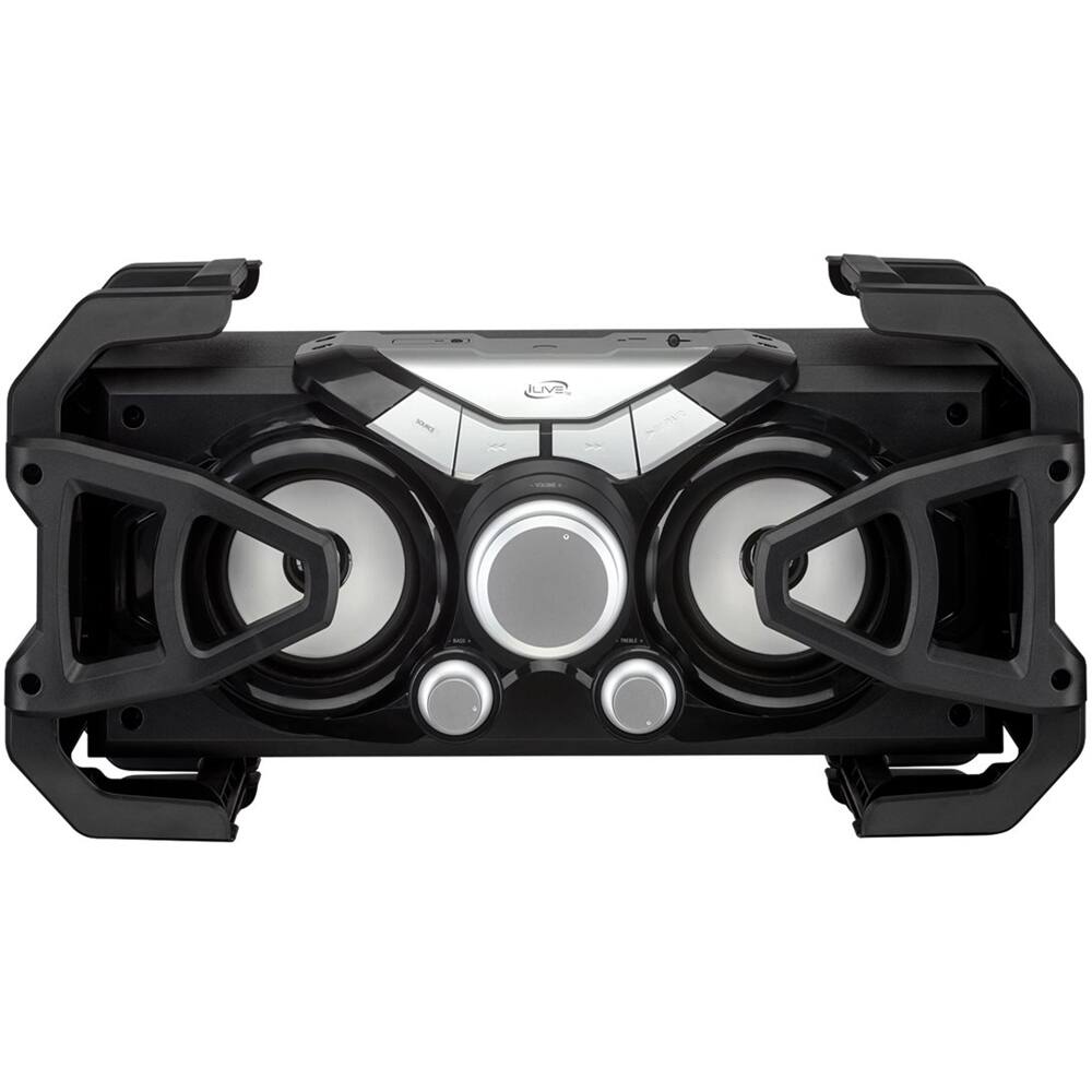Front. iLive - IBB377 Portable Bluetooth Speaker - Black.