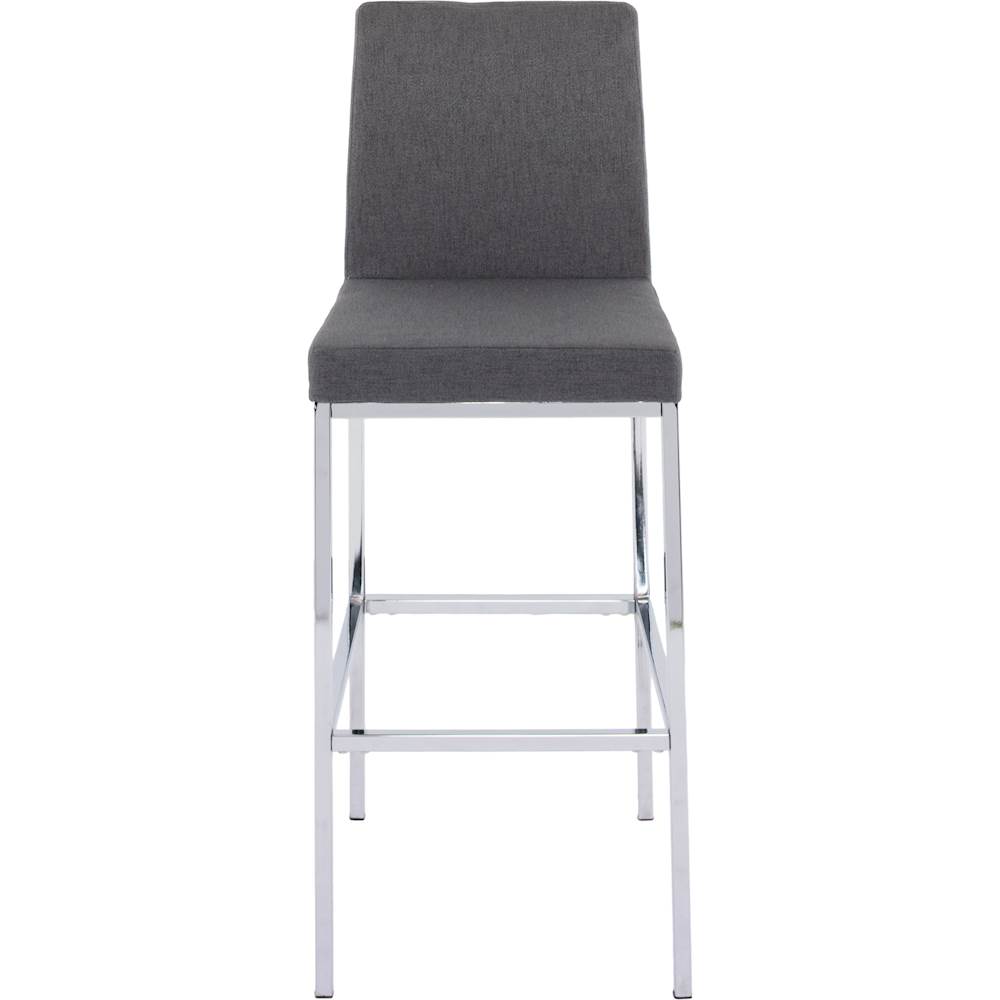 Best Buy: CorLiving Huntington 4-Leg Chrome and Woven Fabric Barstools ...