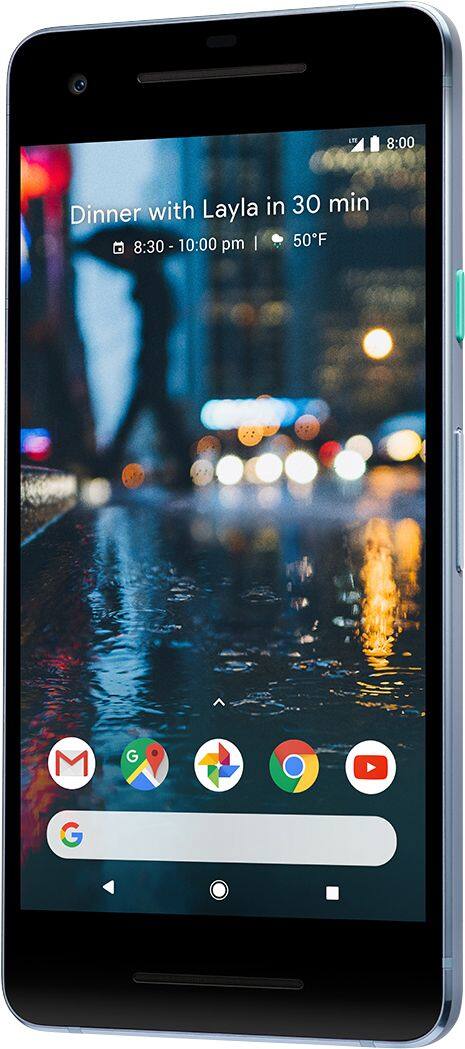 Alt View 14. Google - Refurbished Pixel 2 4G LTE with 64GB Memory Cell Phone - Kinda Blue.