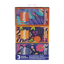 Kleenex - Facial Tissue, 3-ply, 10 Tissues/Box, 3 Boxes/Pack (11976)