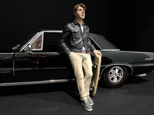 Back. American Diorama - Skateboarders Figurines 4 piece Set for 1/24 Scale Models by American Diorama - Multi.