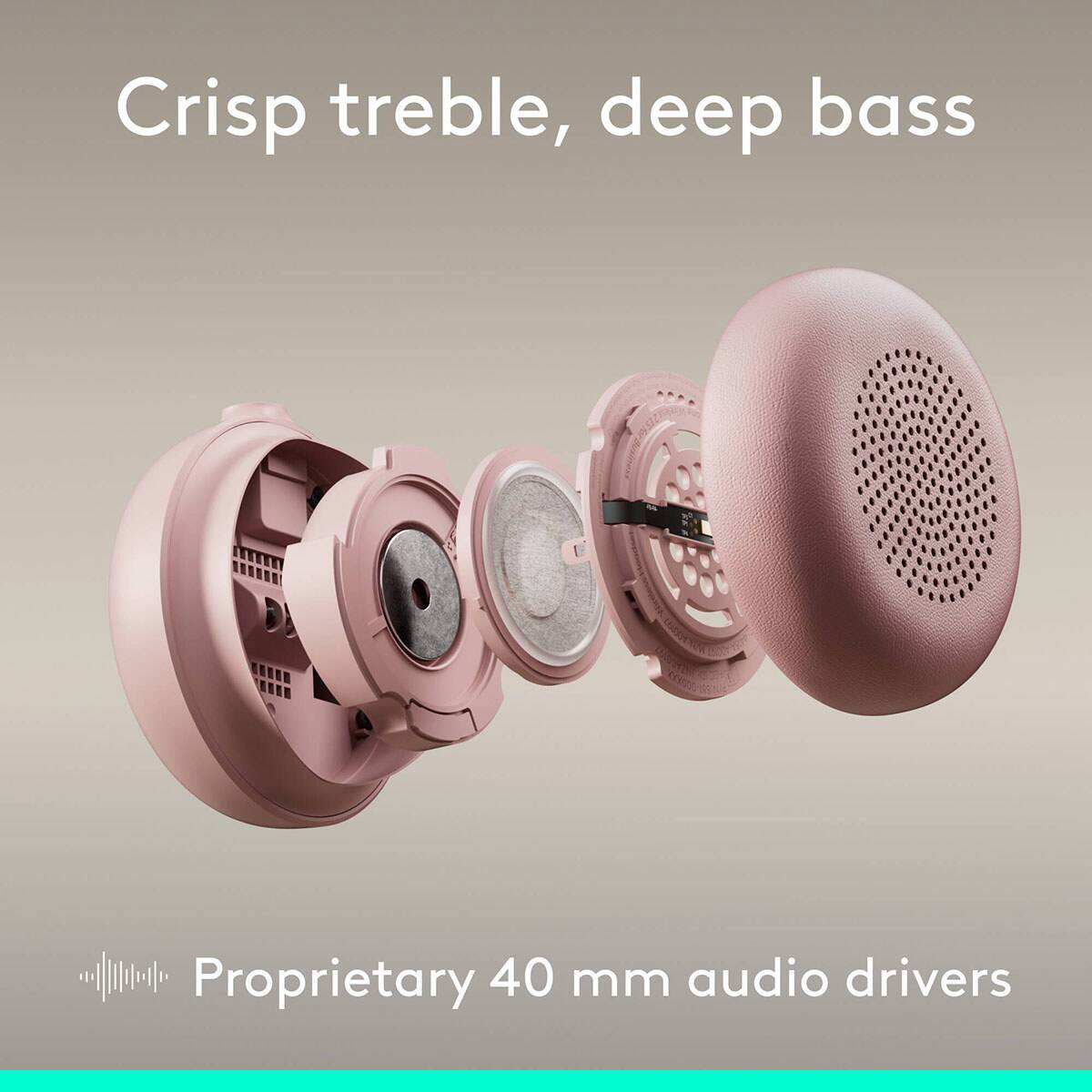 Crisp treble, deep bass

Proprietary 40 mm audio drivers