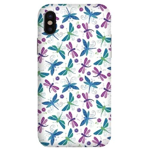 Front. ArtsCase - StrongFit Designers Case for Apple® iPhone® X and XS - White/purple/green/blue.