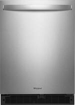 Whirlpool - 5.1 Cu. Ft. Mini Fridge - Stainless steel - Front_Standard