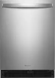 Whirlpool - 5.1 Cu. Ft. Built-In Mini Fridge - Stainless Steel - Front_Zoom