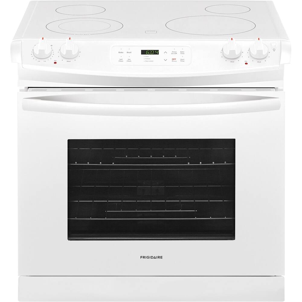 Front. Frigidaire - 4.6 Cu. Ft. Self-Cleaning Drop-In Electric Range - White.