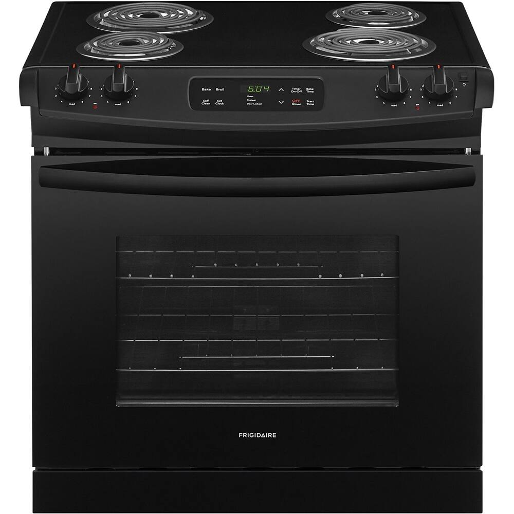 Front. Frigidaire - 4.6 Cu. Ft. Self-Cleaning Drop-In Electric Range - Black.