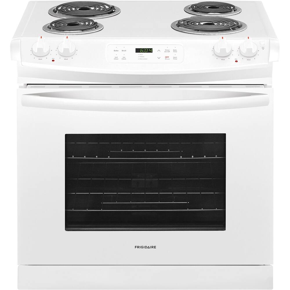 Front. Frigidaire - 4.6 Cu. Ft. Self-Cleaning Drop-In Electric Range - White.