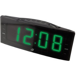 GPX - AM/FM Dual-Alarm Clock Radio - Black - Front_Zoom