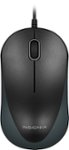 Front. Insignia™ - Wired Optical Mouse - Black.