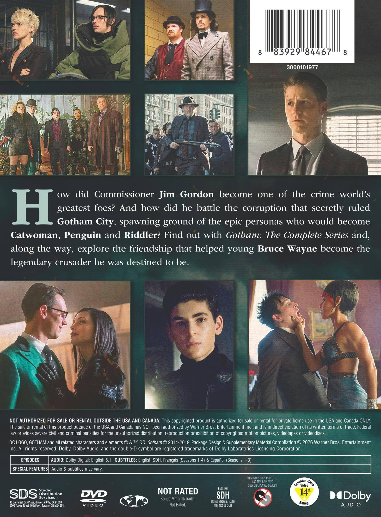 Back. Gotham: The Complete Series   - DVD.
