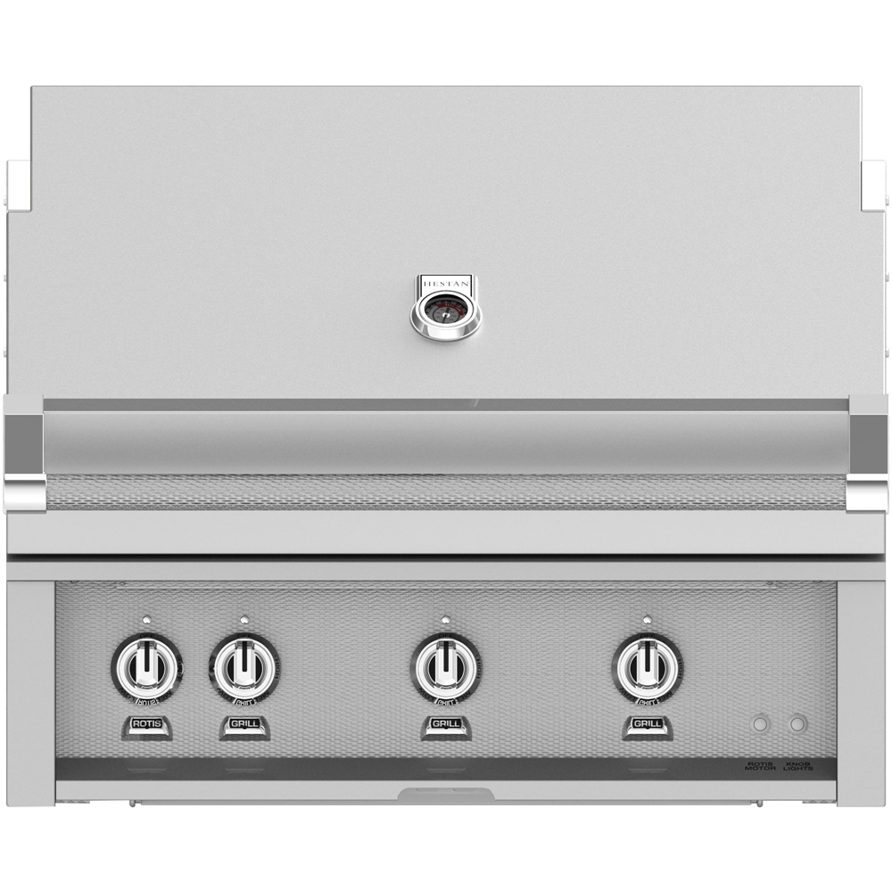 Angle View: Hestan - Gas Grill - Stainless Steel