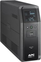 APC - Back-UPS Pro BN 1350VA, 10 Outlets, 2 USB Charging Ports, AVR, LCD Interface - Black - Front_Zoom