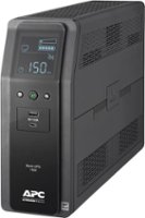 APC - Back-UPS Pro 1500VA 10-Outlet/2-USB Battery Back-Up and Surge Protector - Black - Front_Zoom