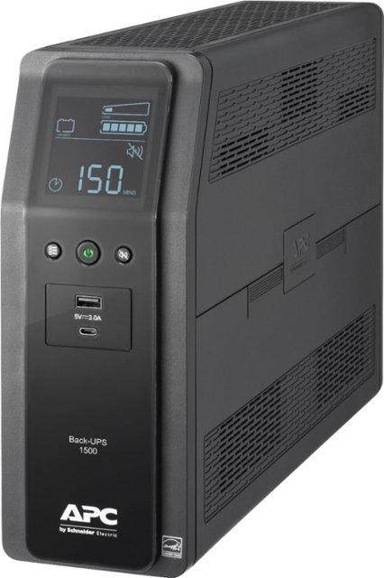 APC Back-UPS Pro BN 1500VA, 10 Outlets, 2 USB Charging Ports, AVR, LCD  Interface Black BN1500M2 - Best Buy