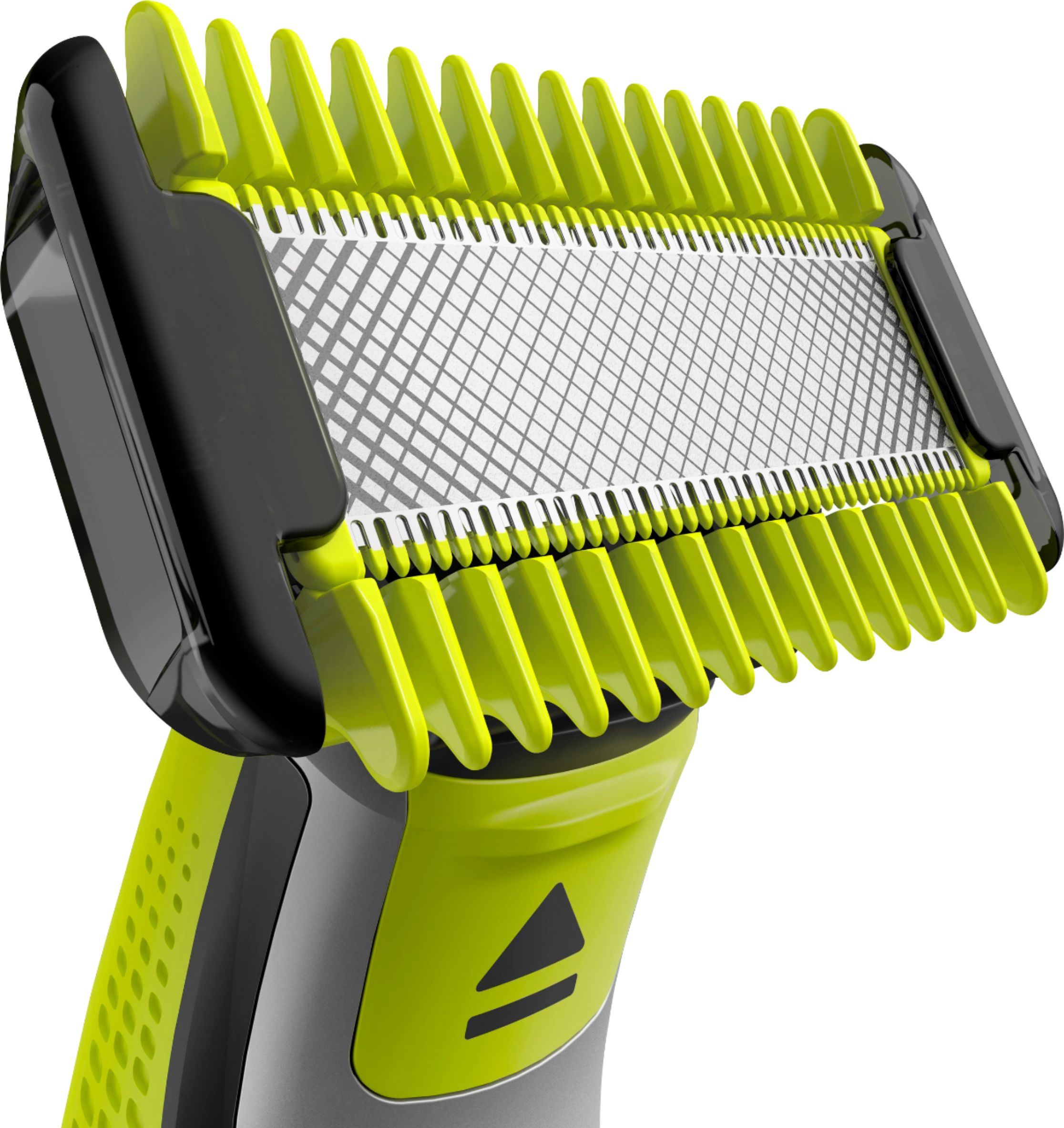 Left View: Panasonic V-Shaped Body Hair Trimmer with 3 Comb Attachments, Waterproof, Rechargeable - ER-GK60-S