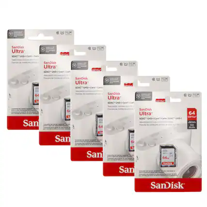 SanDisk Ultra SDXC UHS-I Card
Take better pictures and Full HD Video
Préndre de meilleures photos et vidéo Full HD
64 GB
140