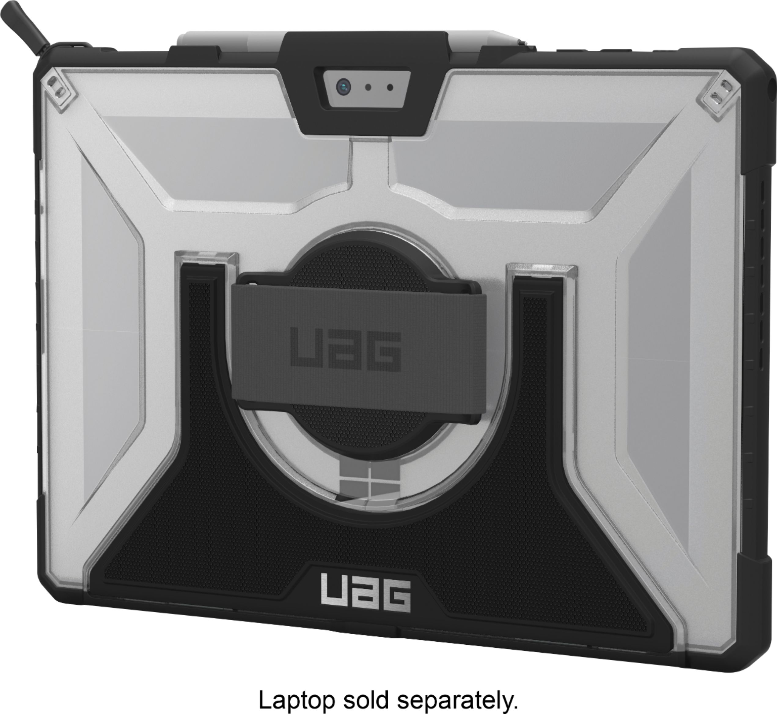 Left View: UAG Plasma Series Protective Case for Microsoft Surface Pro 6, Surface Pro 5th Gen (2017) and Surface Pro 4 - White/Black