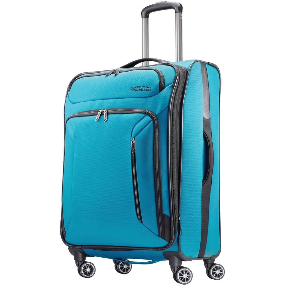 american tourister teal suitcase