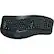 Front. Adesso - Tru-Form WKB-4500UB Ergonomic Full-size Wireless Membrane Keyboard with Touchpad - Black.