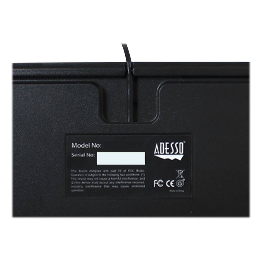 Best Buy Adesso EasyTouch Keyboard Black AKB635UB