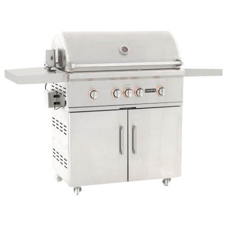 Coyote - Cart for 34" Gas Grill - Stainless Steel