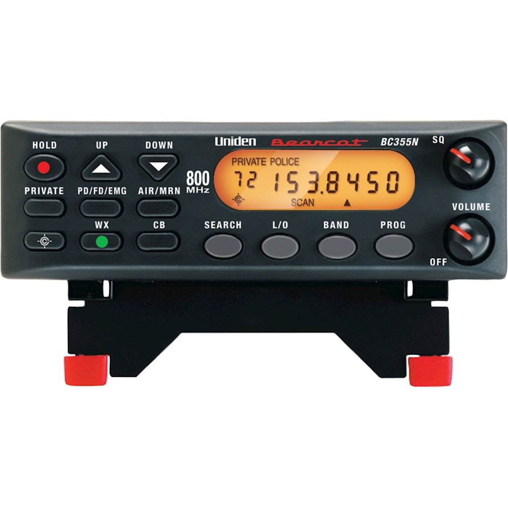 Angle View: Uniden 800 MHz 300-Channel Base Mobile Scanner (BC355N) | Black