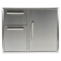 Coyote - 31" Access Door and Double Drawer Combo - Stainless Steel - Front_Zoom
