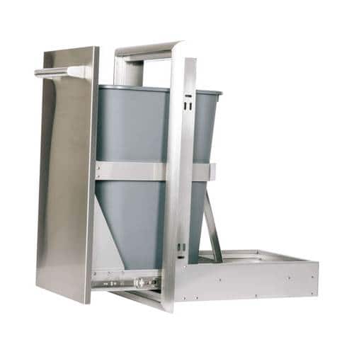 Coyote - 13-Gal. Touchless Pull Out Trash and Recycling Bin - Stainless Steel - Angle_Zoom