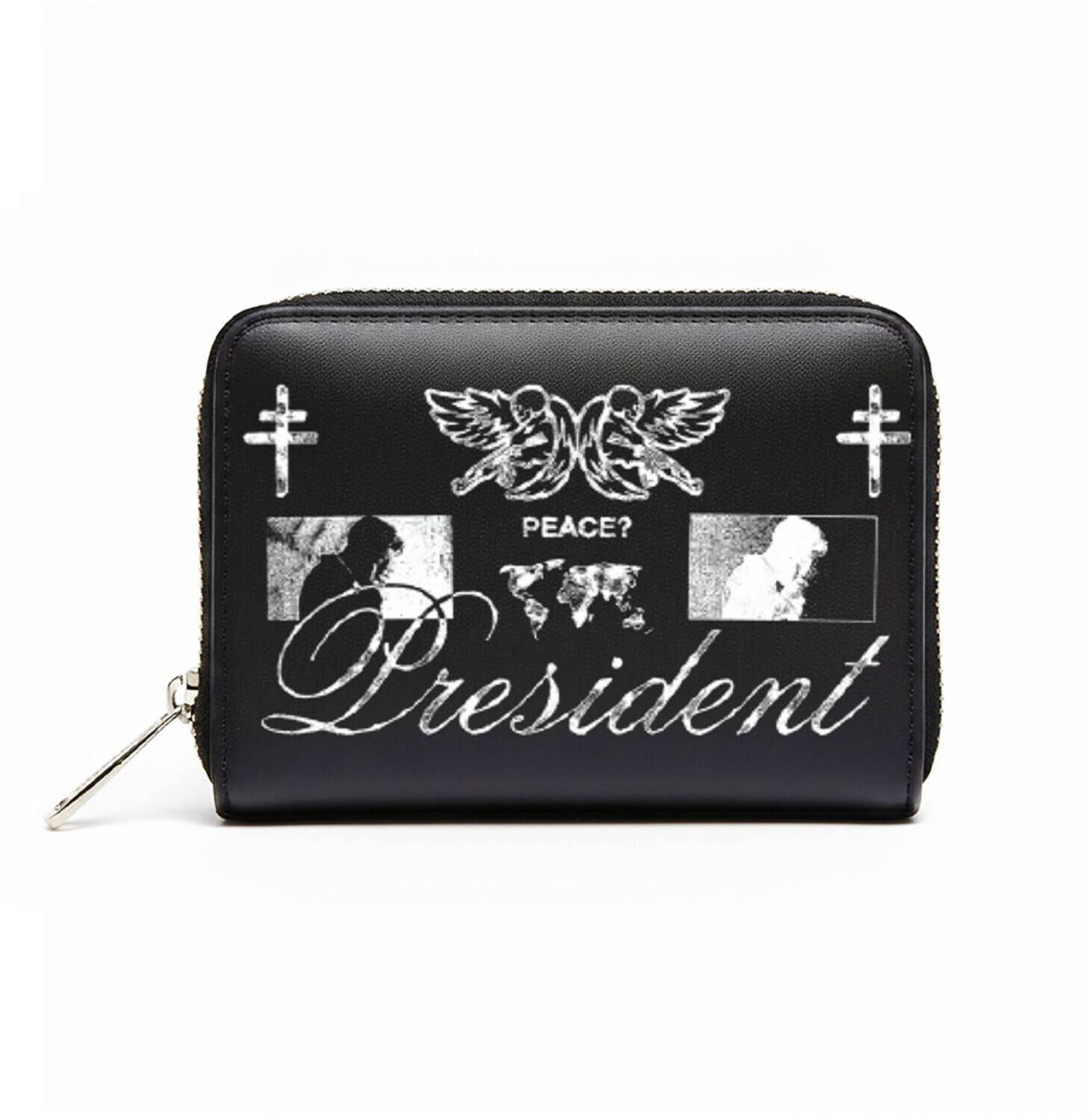 PopMarket - President - Rocksax - President - King of Terrors - Bi-Fold Zipped Wallet/Purse (Black) - Multicolor