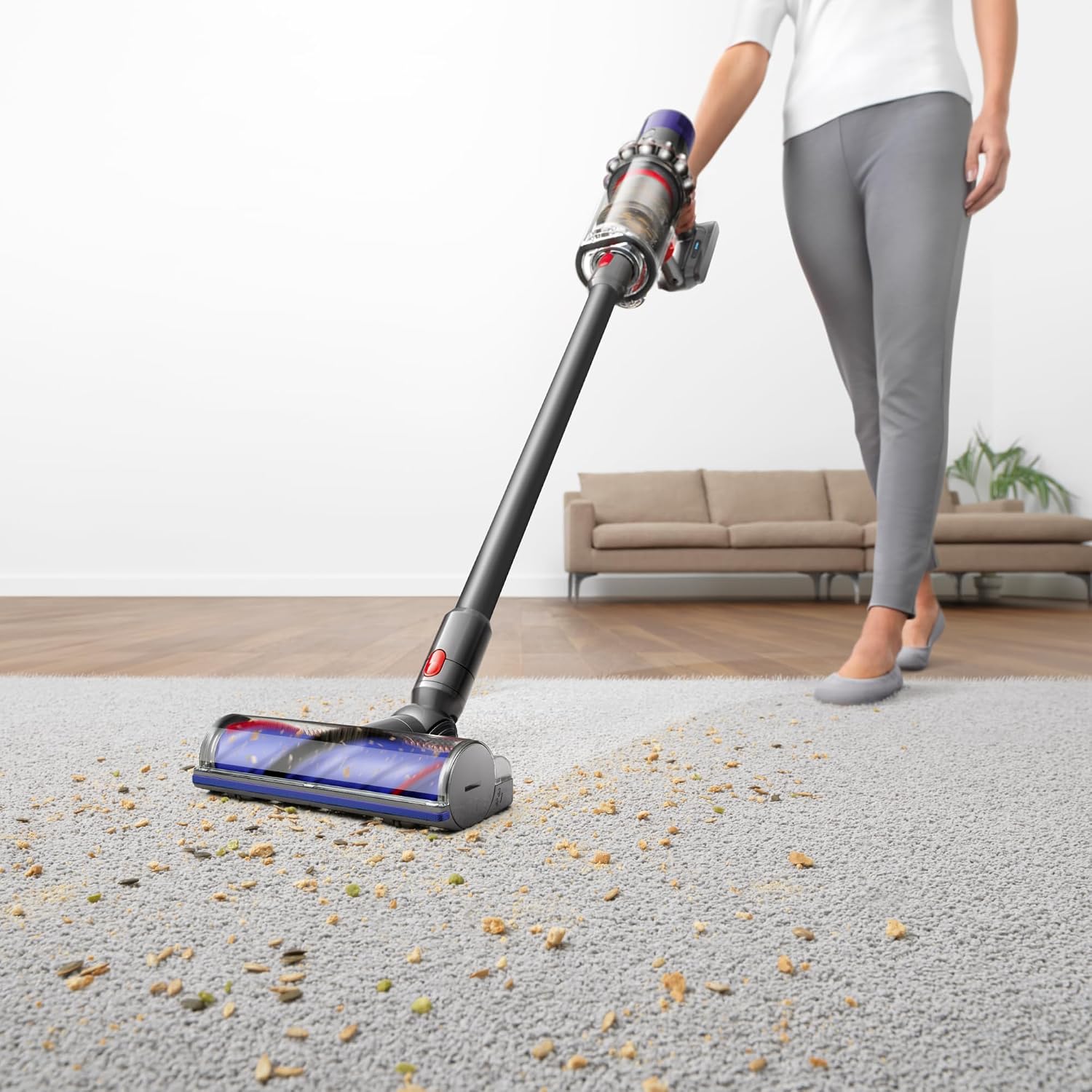 Angle. Dyson - Cyclone V10 Origin Cordless Stick Vacuum - Nickel.