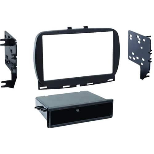Front. Metra - Dash Kit for Select 2016-2017 Fiat 500 DIN DDIN - Black.