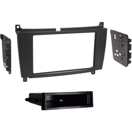 Metra - Dash Kit for Select 2005-2010 Mercedes-Benz CLK DIN DDIN - Black - Front_Zoom