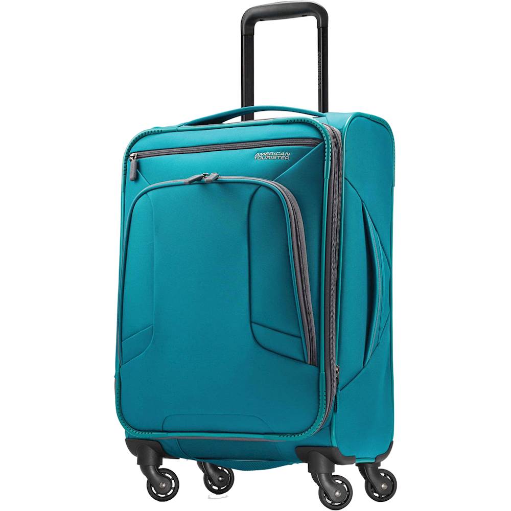 American Tourister - 4 Kix 21" Expandable Spinner Luggage - Teal/Gray