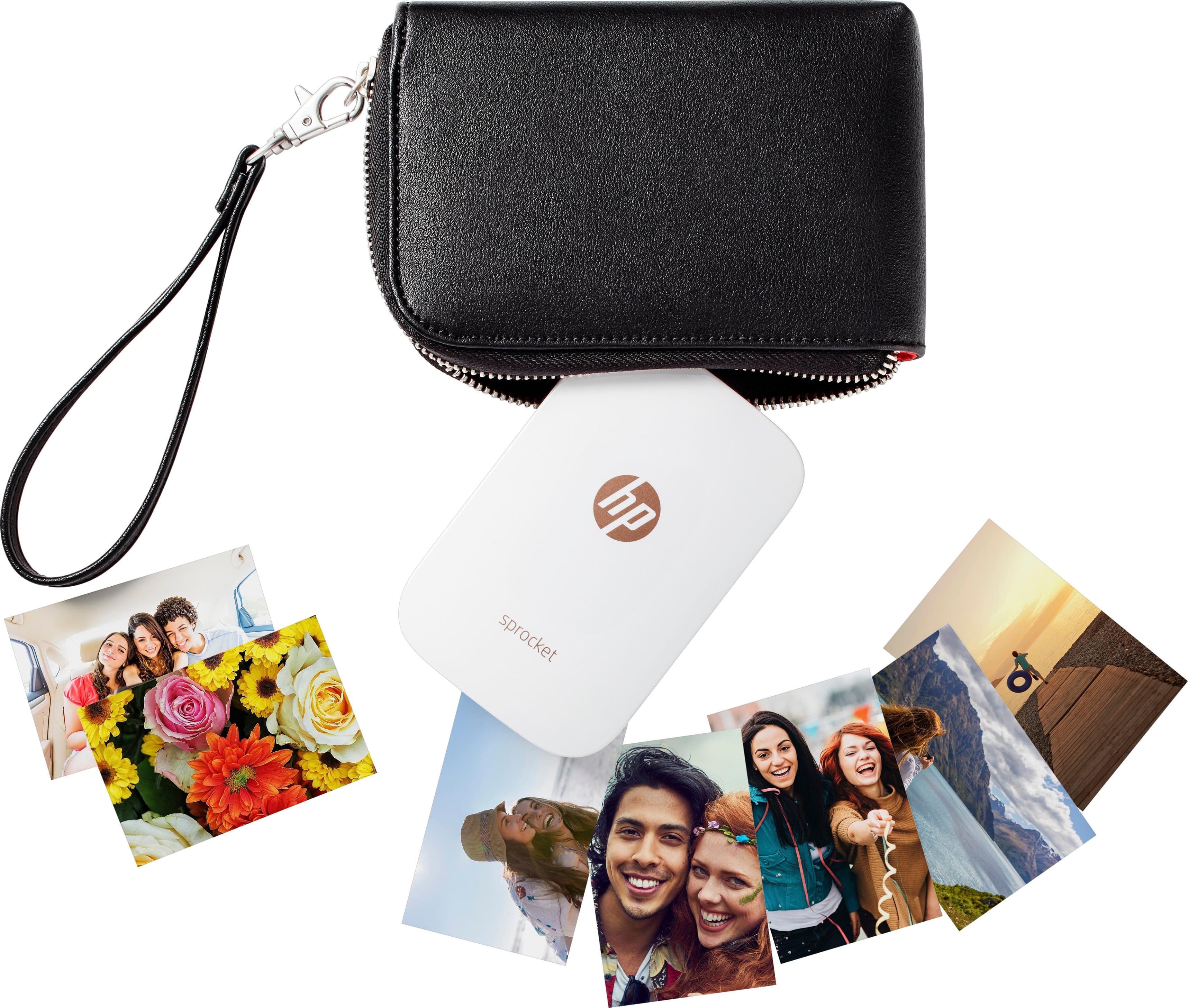 Front. HP - Wallet Case for HP Sprocket - Black.