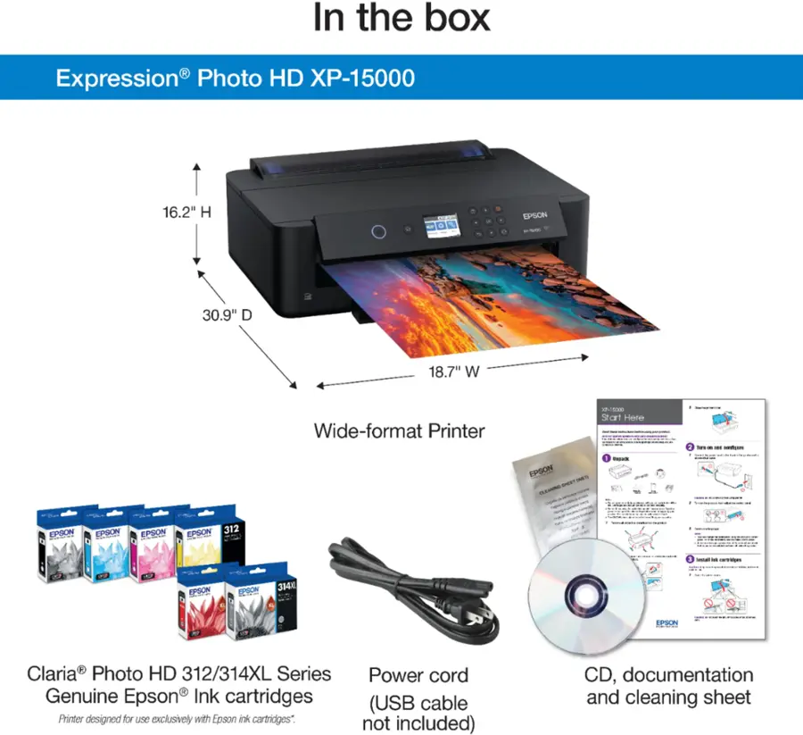 Alt View 21. Epson - Expression Photo HD XP-15000 Wireless Printer - Black.