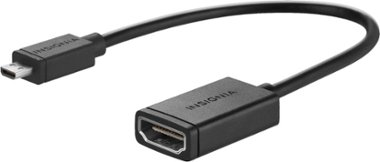 Insignia™ - Micro HDMI to HDMI Adapter - Black - Front_Zoom
