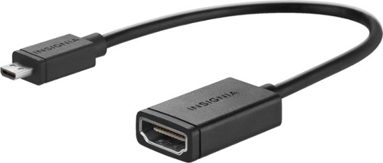 Front Zoom. Insignia™ - Micro HDMI to HDMI Adapter - Black.