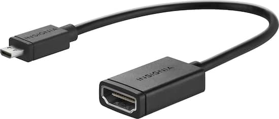 Insignia Micro Hdmi To Hdmi Adapter Black Ns Hg1182 Best Buy
