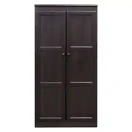 Concepts in Wood - Multi use Storage Cabinet 4 Shelves Espresso Finish - Brown