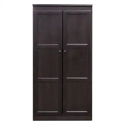 Front. Concepts in Wood - Multi use Storage Cabinet 4 Shelves Espresso Finish - Brown.