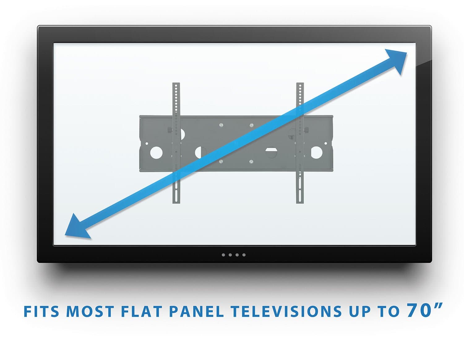 FITS MOST FLAT PANEL TELEVISIONS UP TO 70"