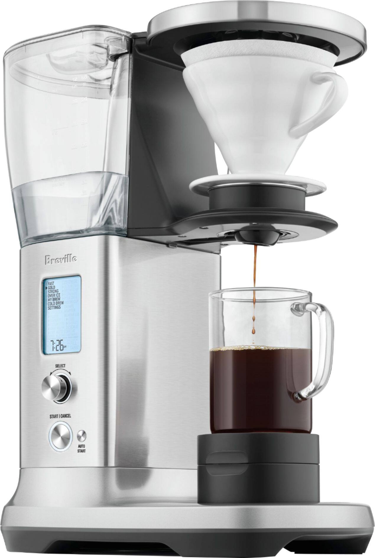Angle. Breville - the Precision Brewer Thermal 12-Cup Coffee Maker - Brushed Stainless Steel.