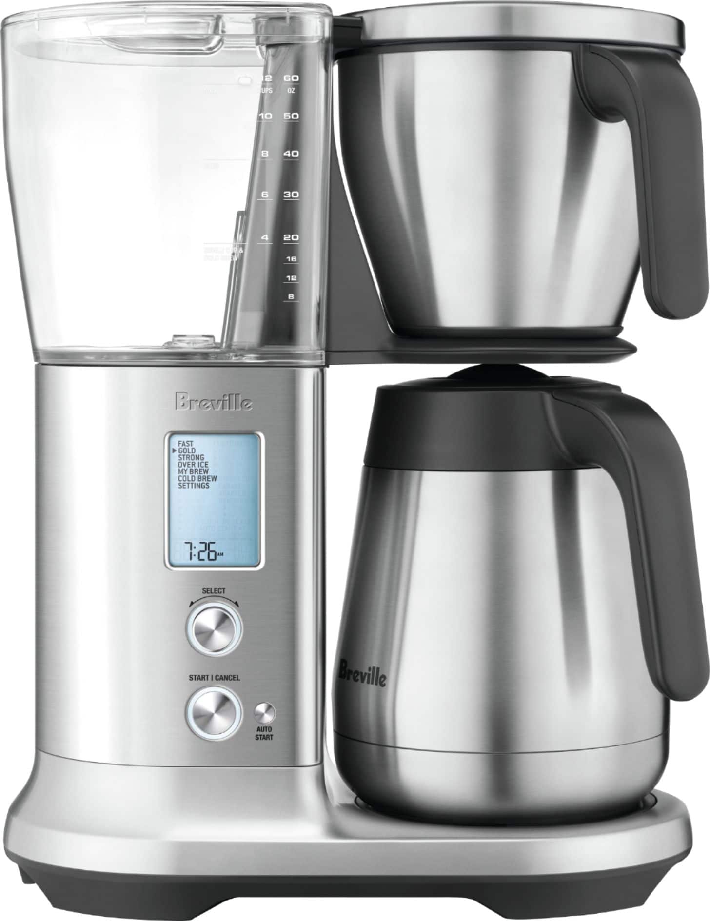 Front. Breville - the Precision Brewer Thermal 12-Cup Coffee Maker - Brushed Stainless Steel.