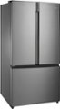 Angle Zoom. Insignia™ - 26.6 Cu. Ft. French Door Refrigerator - Stainless steel.