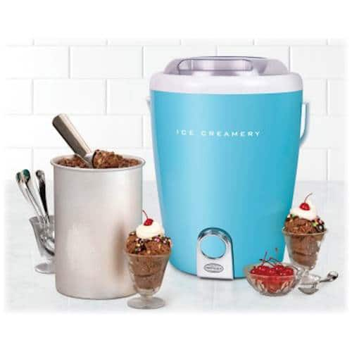 Best Buy: Nostalgia Innova™ 4-quart Electric Ice Cream Maker Blue 