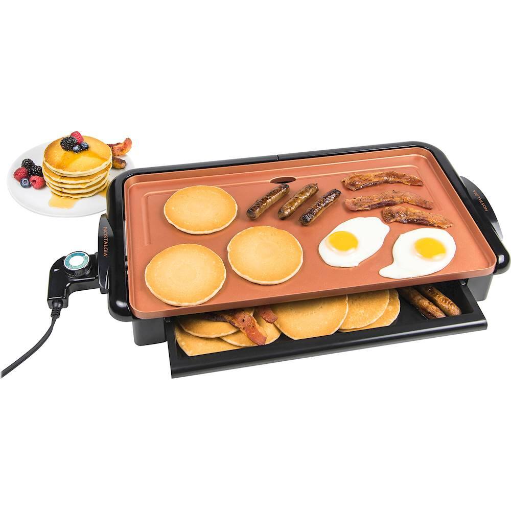 Best Buy Nostalgia 20" x 10" Electric Griddle with Warming Drawer