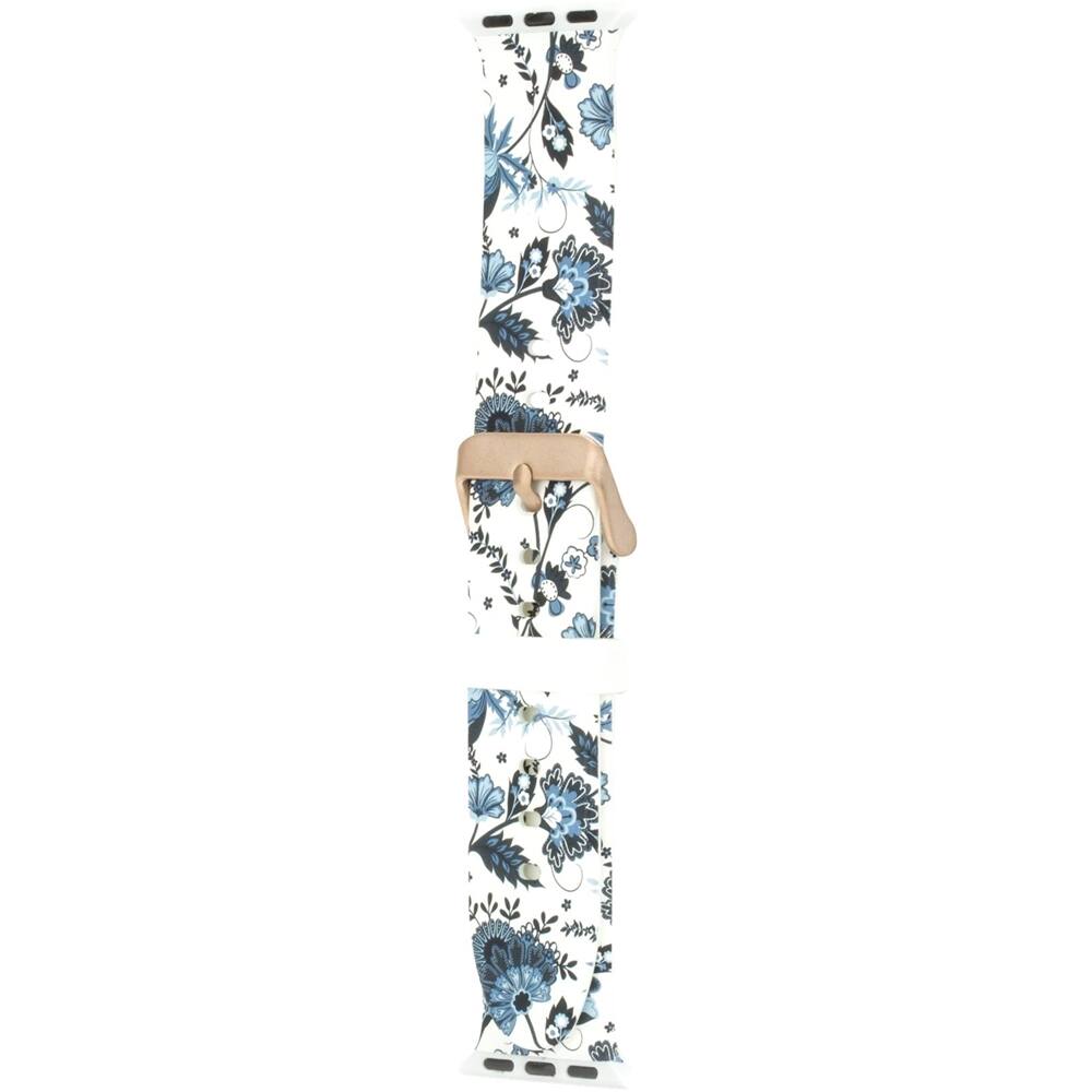 Angle. Lifeworks - Watch Strap for Apple Watch™ 38mm - White/Blue/Rose Gold.